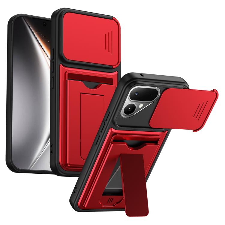 Card Holder Series Sliding Lens Cover PC Hybrid TPU Phone Case, For Tecno Pova Curve 2 5G, For Tecno Spark Go 3 / Tecno Pop 20 4G, For Tecno Camon 50 4G, For Tecno Spark 40C, For Tecno Pop 10 / Tecno Spark Go 2 4G, For Tecno Spark 40 Pro+ 4G           ...
