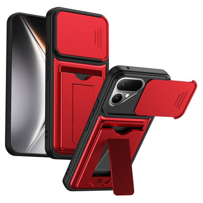 Card Holder Series Sliding Lens Cover PC Hybrid TPU Phone Case, For Tecno Pova Curve 2 5G, For Tecno Spark Go 3 / Tecno Pop 20 4G, For Tecno Camon 50 4G, For Tecno Spark 40C, For Tecno Pop 10 / Tecno Spark Go 2 4G, For Tecno Spark 40 Pro+ 4G           ...