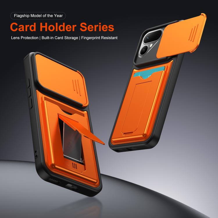 Card Holder Series Sliding Lens Cover PC Hybrid TPU Phone Case, For Tecno Pova Curve 2 5G, For Tecno Spark Go 3 / Tecno Pop 20 4G, For Tecno Camon 50 4G, For Tecno Spark 40C, For Tecno Pop 10 / Tecno Spark Go 2 4G, For Tecno Spark 40 Pro+ 4G           ...