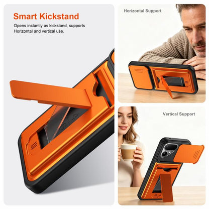Card Holder Series Sliding Lens Cover PC Hybrid TPU Phone Case, For Tecno Pova Curve 2 5G, For Tecno Spark Go 3 / Tecno Pop 20 4G, For Tecno Camon 50 4G, For Tecno Spark 40C, For Tecno Pop 10 / Tecno Spark Go 2 4G, For Tecno Spark 40 Pro+ 4G           ...