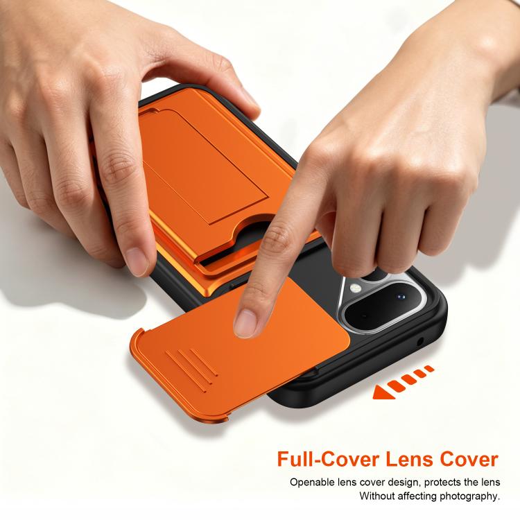 Card Holder Series Sliding Lens Cover PC Hybrid TPU Phone Case, For Tecno Pova Curve 2 5G, For Tecno Spark Go 3 / Tecno Pop 20 4G, For Tecno Camon 50 4G, For Tecno Spark 40C, For Tecno Pop 10 / Tecno Spark Go 2 4G, For Tecno Spark 40 Pro+ 4G           ...
