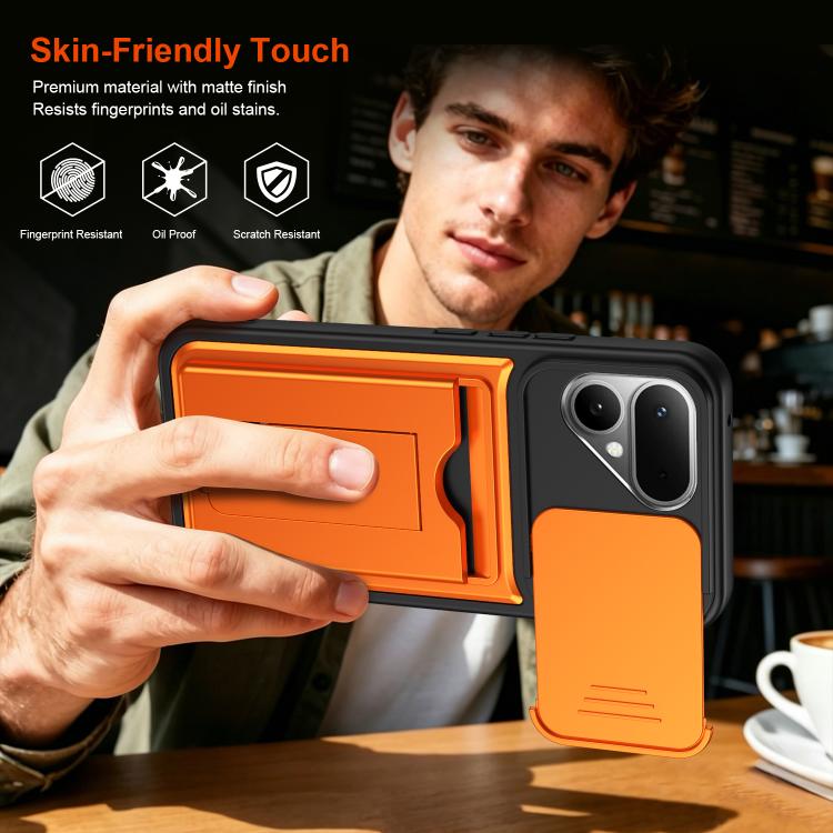 Card Holder Series Sliding Lens Cover PC Hybrid TPU Phone Case, For Tecno Pova Curve 2 5G, For Tecno Spark Go 3 / Tecno Pop 20 4G, For Tecno Camon 50 4G, For Tecno Spark 40C, For Tecno Pop 10 / Tecno Spark Go 2 4G, For Tecno Spark 40 Pro+ 4G           ...