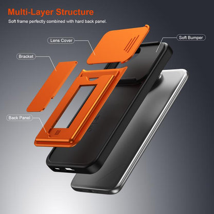 Card Holder Series Sliding Lens Cover PC Hybrid TPU Phone Case, For Tecno Pova Curve 2 5G, For Tecno Spark Go 3 / Tecno Pop 20 4G, For Tecno Camon 50 4G, For Tecno Spark 40C, For Tecno Pop 10 / Tecno Spark Go 2 4G, For Tecno Spark 40 Pro+ 4G           ...