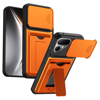 Card Holder Series Sliding Lens Cover PC Hybrid TPU Phone Case, For Tecno Pova Curve 2 5G, For Tecno Spark Go 3 / Tecno Pop 20 4G, For Tecno Camon 50 4G, For Tecno Spark 40C, For Tecno Pop 10 / Tecno Spark Go 2 4G, For Tecno Spark 40 Pro+ 4G           ...