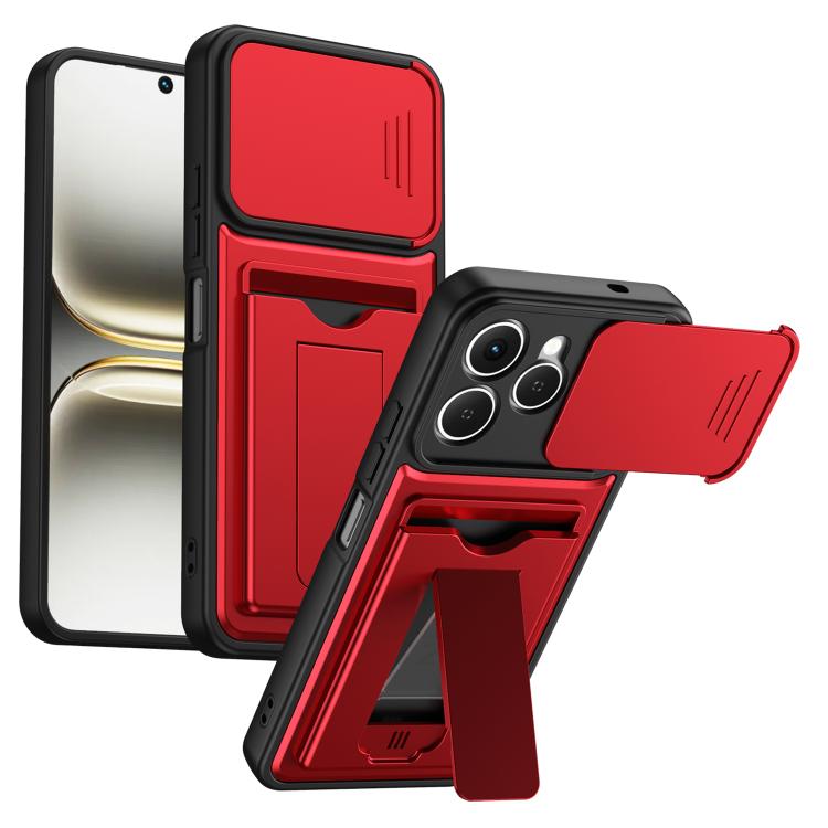Card Holder Series Sliding Lens Cover PC Hybrid TPU Phone Case, For Tecno Pova Curve 2 5G, For Tecno Spark Go 3 / Tecno Pop 20 4G, For Tecno Camon 50 4G, For Tecno Spark 40C, For Tecno Pop 10 / Tecno Spark Go 2 4G, For Tecno Spark 40 Pro+ 4G           ...
