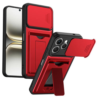 Card Holder Series Sliding Lens Cover PC Hybrid TPU Phone Case, For Tecno Pova Curve 2 5G, For Tecno Spark Go 3 / Tecno Pop 20 4G, For Tecno Camon 50 4G, For Tecno Spark 40C, For Tecno Pop 10 / Tecno Spark Go 2 4G, For Tecno Spark 40 Pro+ 4G           ...