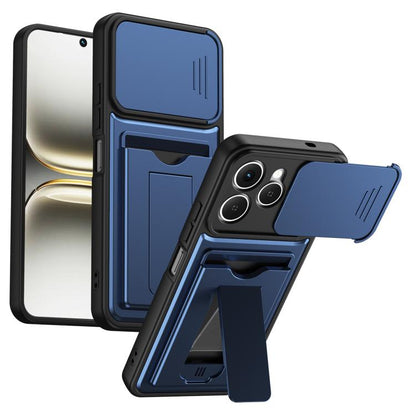 Card Holder Series Sliding Lens Cover PC Hybrid TPU Phone Case, For Tecno Pova Curve 2 5G, For Tecno Spark Go 3 / Tecno Pop 20 4G, For Tecno Camon 50 4G, For Tecno Spark 40C, For Tecno Pop 10 / Tecno Spark Go 2 4G, For Tecno Spark 40 Pro+ 4G           ...