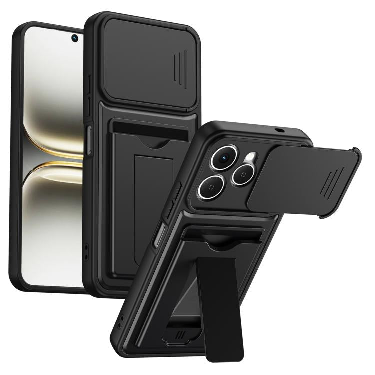 Card Holder Series Sliding Lens Cover PC Hybrid TPU Phone Case, For Tecno Pova Curve 2 5G, For Tecno Spark Go 3 / Tecno Pop 20 4G, For Tecno Camon 50 4G, For Tecno Spark 40C, For Tecno Pop 10 / Tecno Spark Go 2 4G, For Tecno Spark 40 Pro+ 4G           ...
