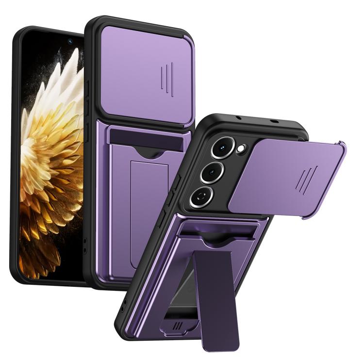 Card Holder Series Sliding Lens Cover PC Hybrid TPU Phone Case, For Tecno Pova Curve 2 5G, For Tecno Spark Go 3 / Tecno Pop 20 4G, For Tecno Camon 50 4G, For Tecno Spark 40C, For Tecno Pop 10 / Tecno Spark Go 2 4G, For Tecno Spark 40 Pro+ 4G           ...