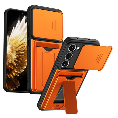 Card Holder Series Sliding Lens Cover PC Hybrid TPU Phone Case, For Tecno Pova Curve 2 5G, For Tecno Spark Go 3 / Tecno Pop 20 4G, For Tecno Camon 50 4G, For Tecno Spark 40C, For Tecno Pop 10 / Tecno Spark Go 2 4G, For Tecno Spark 40 Pro+ 4G           ...
