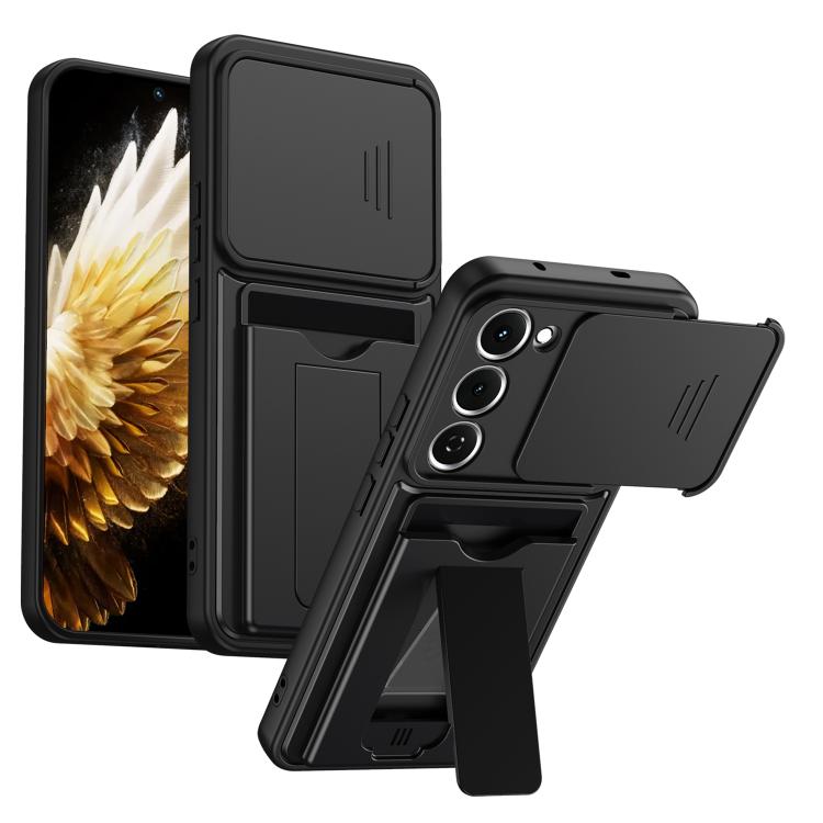 Card Holder Series Sliding Lens Cover PC Hybrid TPU Phone Case, For Tecno Pova Curve 2 5G, For Tecno Spark Go 3 / Tecno Pop 20 4G, For Tecno Camon 50 4G, For Tecno Spark 40C, For Tecno Pop 10 / Tecno Spark Go 2 4G, For Tecno Spark 40 Pro+ 4G           ...