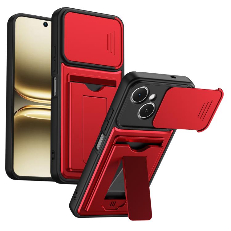 Card Holder Series Sliding Lens Cover PC Hybrid TPU Phone Case, For Tecno Pova Curve 2 5G, For Tecno Spark Go 3 / Tecno Pop 20 4G, For Tecno Camon 50 4G, For Tecno Spark 40C, For Tecno Pop 10 / Tecno Spark Go 2 4G, For Tecno Spark 40 Pro+ 4G           ...