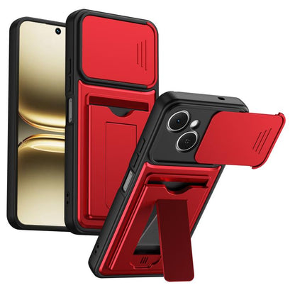 Card Holder Series Sliding Lens Cover PC Hybrid TPU Phone Case, For Tecno Pova Curve 2 5G, For Tecno Spark Go 3 / Tecno Pop 20 4G, For Tecno Camon 50 4G, For Tecno Spark 40C, For Tecno Pop 10 / Tecno Spark Go 2 4G, For Tecno Spark 40 Pro+ 4G           ...