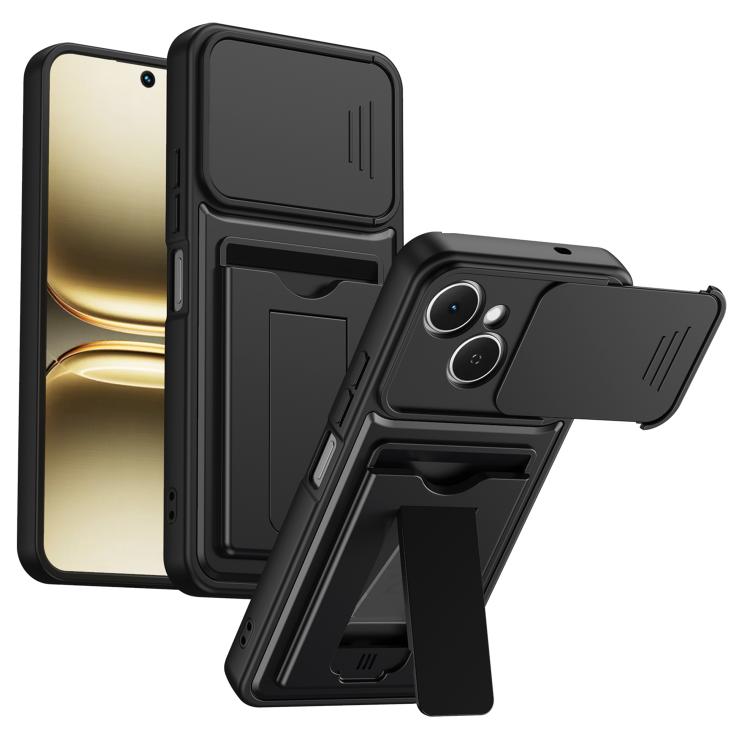 Card Holder Series Sliding Lens Cover PC Hybrid TPU Phone Case, For Tecno Pova Curve 2 5G, For Tecno Spark Go 3 / Tecno Pop 20 4G, For Tecno Camon 50 4G, For Tecno Spark 40C, For Tecno Pop 10 / Tecno Spark Go 2 4G, For Tecno Spark 40 Pro+ 4G           ...