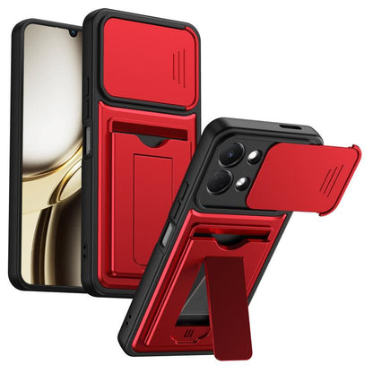 Card Holder Series Sliding Lens Cover PC Hybrid TPU Phone Case, For Tecno Pova Curve 2 5G, For Tecno Spark Go 3 / Tecno Pop 20 4G, For Tecno Camon 50 4G, For Tecno Spark 40C, For Tecno Pop 10 / Tecno Spark Go 2 4G, For Tecno Spark 40 Pro+ 4G           ...