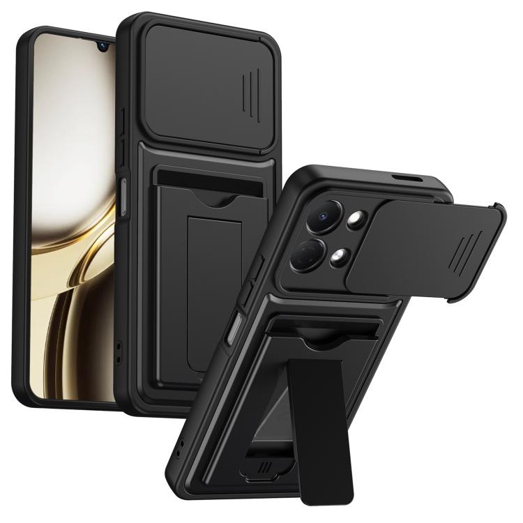 Card Holder Series Sliding Lens Cover PC Hybrid TPU Phone Case, For Tecno Pova Curve 2 5G, For Tecno Spark Go 3 / Tecno Pop 20 4G, For Tecno Camon 50 4G, For Tecno Spark 40C, For Tecno Pop 10 / Tecno Spark Go 2 4G, For Tecno Spark 40 Pro+ 4G           ...