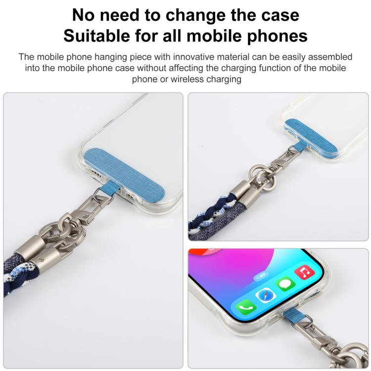 Twisted Spliced Braided Strap Phone Lanyard with Tether Pad for Unisex