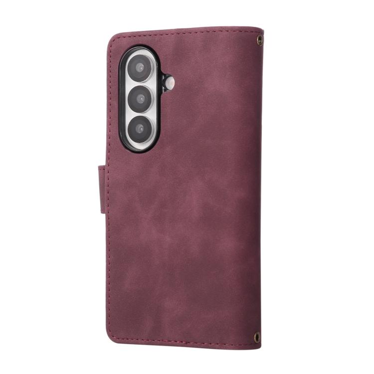 Multifunctional Frosted Zipper Wallet Leather Phone Case, For Galaxy Z Fold8 Ultra 5G