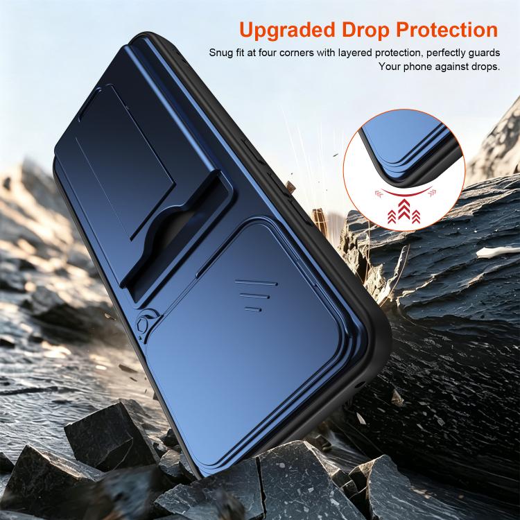 Card Holder Series Sliding Lens Cover PC Hybrid TPU Phone Case, For Nothing Phone 4a Pro, For Nothing Phone 4a, For Nothing Phone 3a Lite