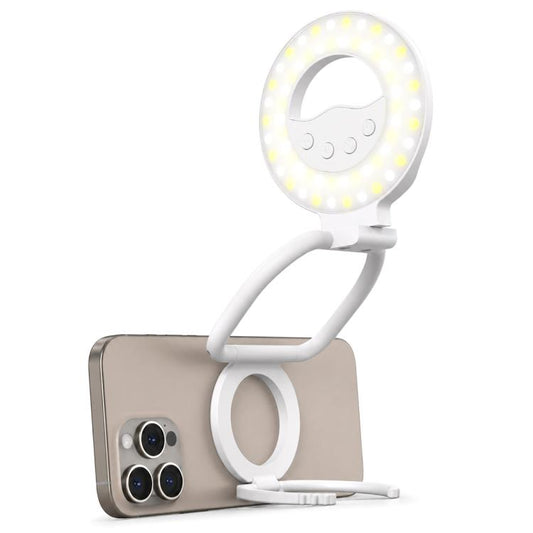 Support de téléphone multifonctionnel pliable et magnétique avec éclairage d'appoint