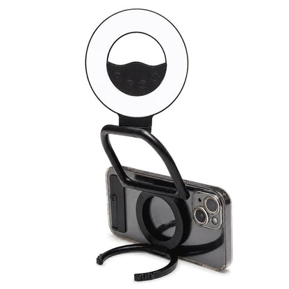 Multifunctional Portable Foldable Magnetic Fill Light Phone Holder