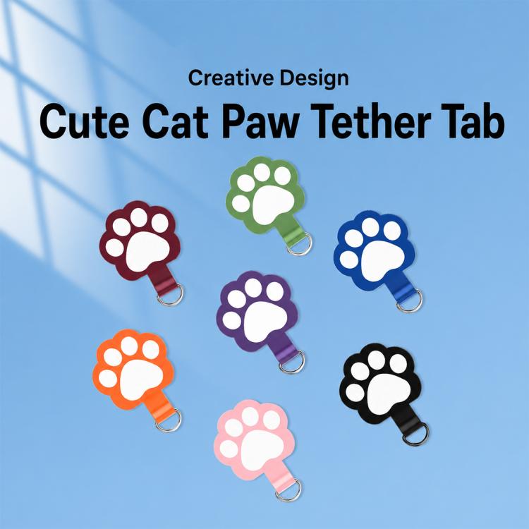 Cute Cartoon Cat Paw TPU Phone Lanyard Tether Pad