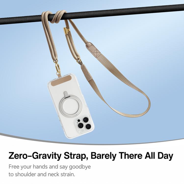 Adjustable Cartoon Print Hybrid Neck Strap Crossbody Phone Lanyard with Tether Pad for Unisex