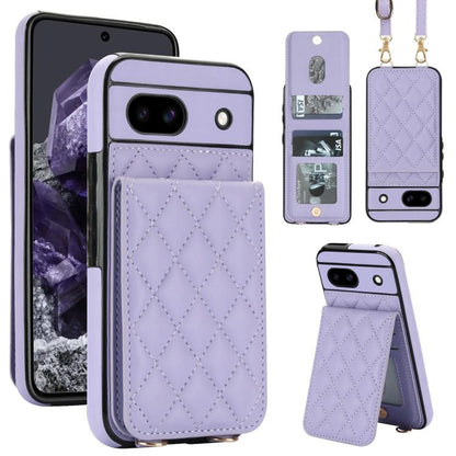 Crossbody Rhombic RFID Blocking Card Holder Phone Case, For Google Pixel 10a, For Google Pixel 10 / 10 Pro / 9 / 9 Pro, For Google Pixel 9a, For Google Pixel 8a, For Google Pixel 8 Pro, For Google Pixel 8