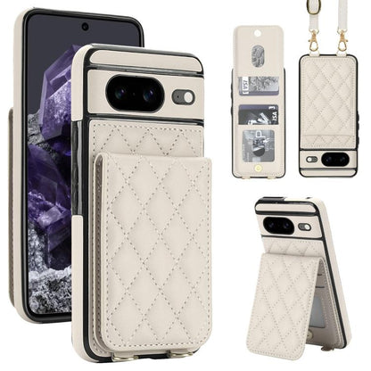 Crossbody Rhombic RFID Blocking Card Holder Phone Case, For Google Pixel 10a, For Google Pixel 10 / 10 Pro / 9 / 9 Pro, For Google Pixel 9a, For Google Pixel 8a, For Google Pixel 8 Pro, For Google Pixel 8