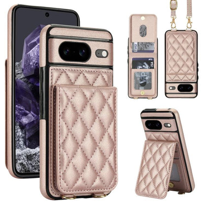 Crossbody Rhombic RFID Blocking Card Holder Phone Case, For Google Pixel 10a, For Google Pixel 10 / 10 Pro / 9 / 9 Pro, For Google Pixel 9a, For Google Pixel 8a, For Google Pixel 8 Pro, For Google Pixel 8