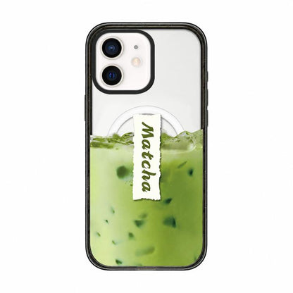 Matcha Latte Cake Pattern Magnetic Acrylic TPU Phone Case, For iPhone 12, For iPhone 12 Pro Max, For iPhone 12 Pro, For iPhone 11
