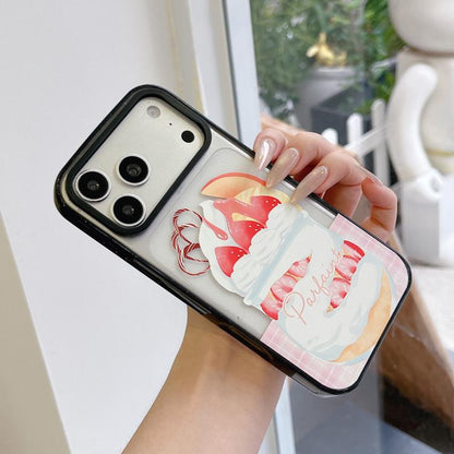 Matcha Latte Cake Pattern Magnetic Acrylic TPU Phone Case, For iPhone 12, For iPhone 12 Pro Max, For iPhone 12 Pro, For iPhone 11