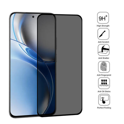 25pcs Full Cover Anti-spy Silk Screen Tempered Glass Film, For Realme P4R 5G