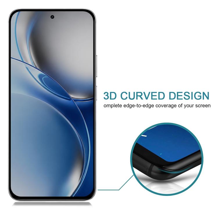 25pcs Full Cover Anti-spy Silk Screen Tempered Glass Film, For Realme P4R 5G