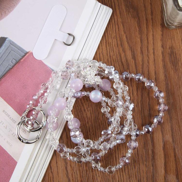 Alloy Butterfly Pearl Beaded Crossbody Phone Lanyard Strap