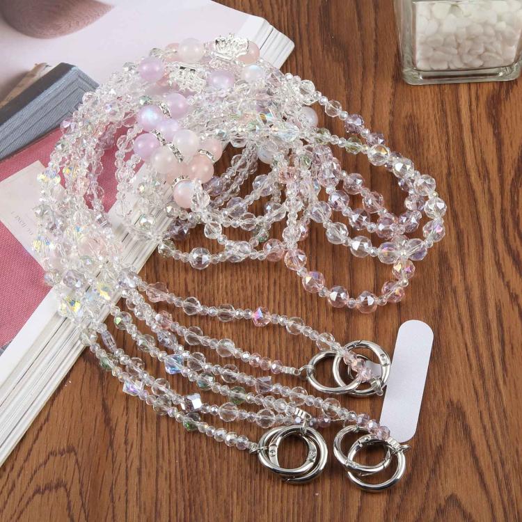 Alloy Butterfly Pearl Beaded Crossbody Phone Lanyard Strap