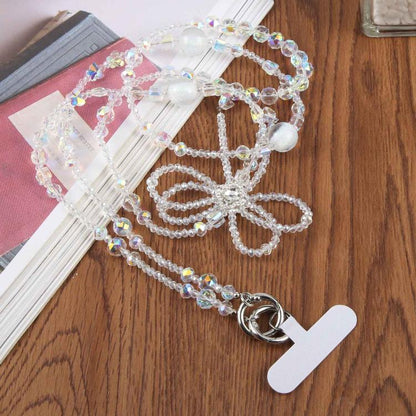 Bow Beaded Crossbody Phone Lanyard Strap