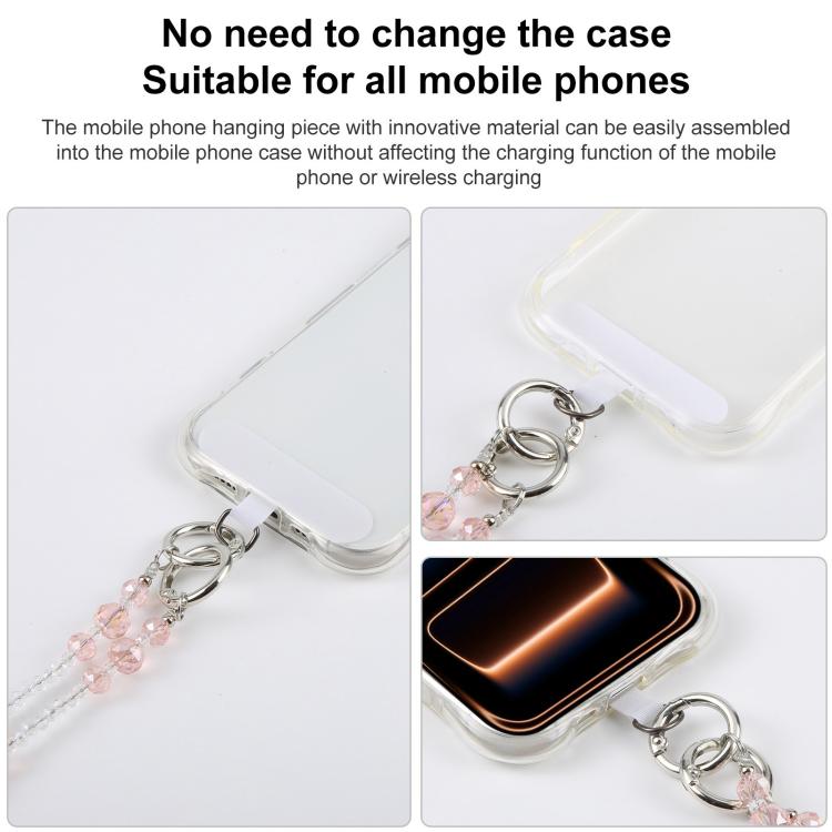 Bow Beaded Crossbody Phone Lanyard Strap