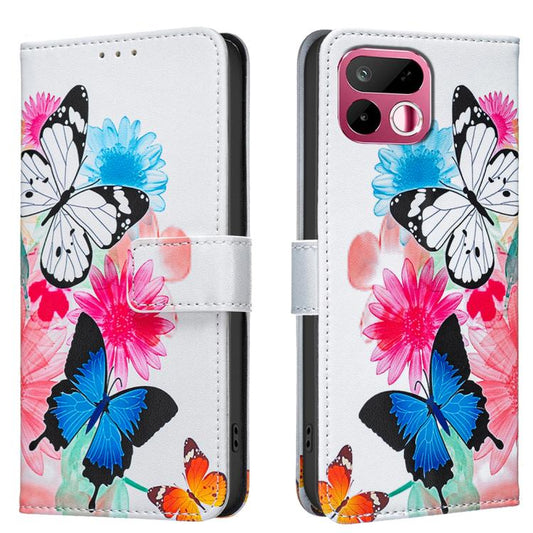 Colored Drawing Pattern Vegan Leather Phone Case, For Realme 16T 5G