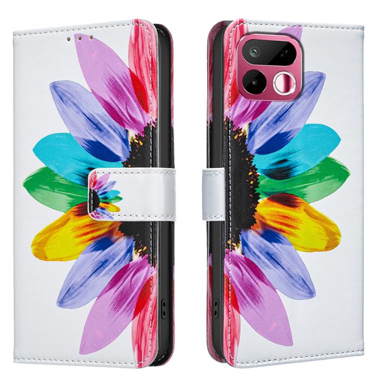 Colored Drawing Pattern Vegan Leather Phone Case, For Realme 16T 5G