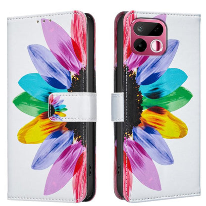 Colored Drawing Pattern Vegan Leather Phone Case, For Realme 16T 5G