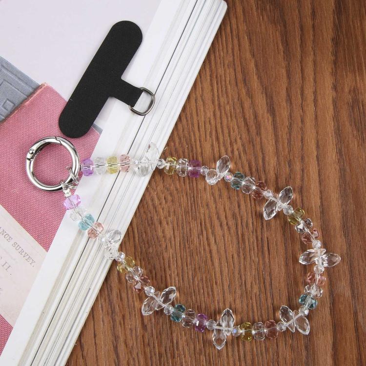 Colorful Transparent Crystal Beaded Phone Charm Strap