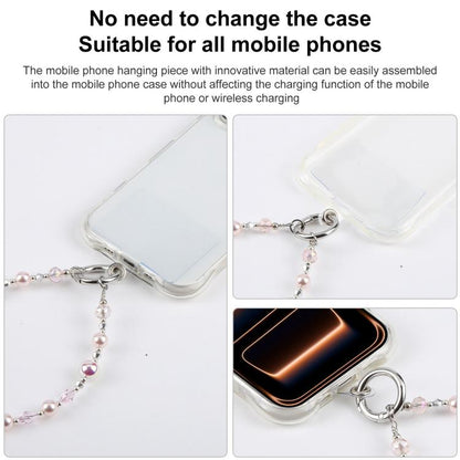 Pearl Heart Bow Phone Charm Strap