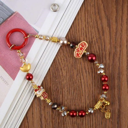 Chinese Lion Dance Lucky Phone Charm Strap