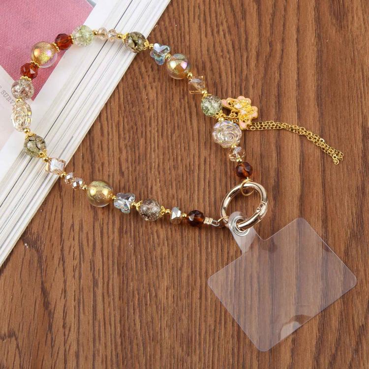 Candy Pearl Butterfly Phone Charm Strap
