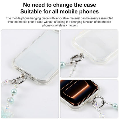Dual-Color Butterfly Beaded Phone Charm Strap