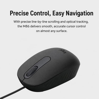Logitech M86 1000DPI USB-A Port Wired Mouse