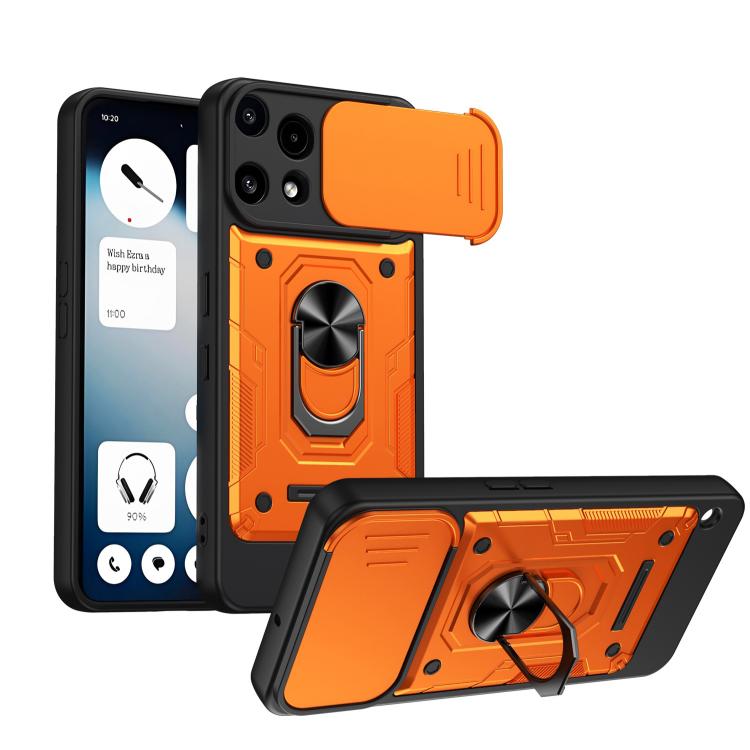 Nanshan Armor Sliding Camshield Ring Holder Phone Case, For Nothing Phone 4a Pro, For Nothing Phone 4a, For Nothing Phone 3a Lite