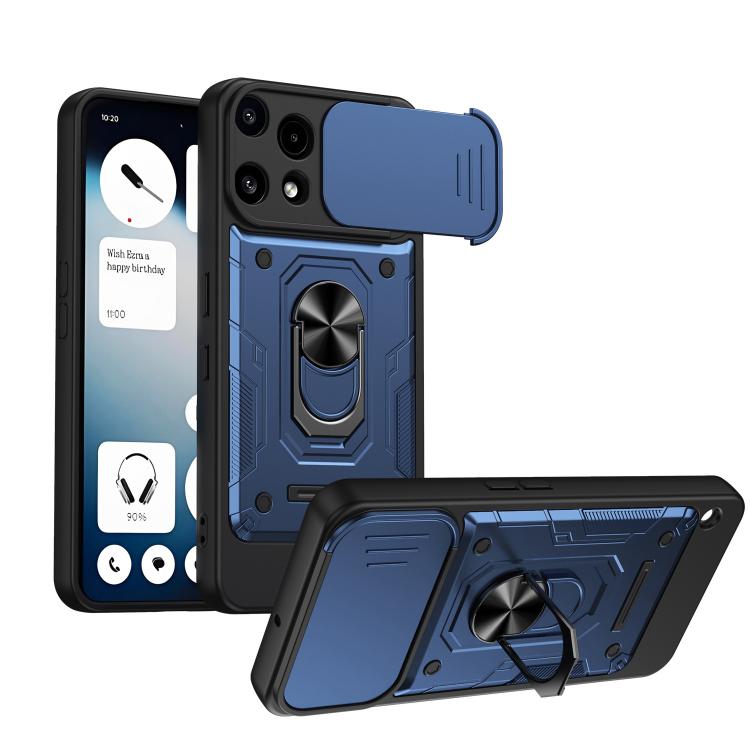 Nanshan Armor Sliding Camshield Ring Holder Phone Case, For Nothing Phone 4a Pro, For Nothing Phone 4a, For Nothing Phone 3a Lite