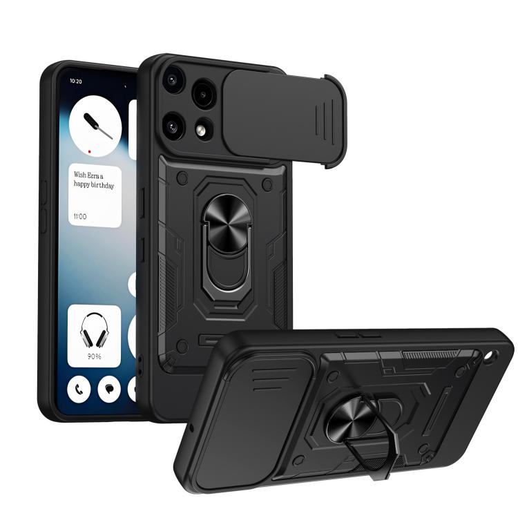 Nanshan Armor Sliding Camshield Ring Holder Phone Case, For Nothing Phone 4a Pro, For Nothing Phone 4a, For Nothing Phone 3a Lite